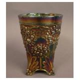 Fenton Footed Orange Tree Tumbler – Blue
