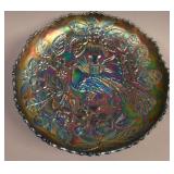 8 ¼” Fenton Peacock at the Urn I.C. Shaped Bowl –
