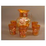 Fenton Enameled 6 pc. Water Set - Prism Band