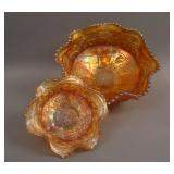 Fenton Panther ftd. Ruffled Master Berry Bowl and