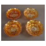 (4) Fenton Panther ftd. Round Ind. Berry Bowls –