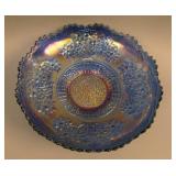 8 3/8” Fenton Orange Tree I.C. Shaped Bowl – Blue