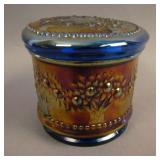 Fenton Orange Tree Covered Powder Jar – Blue