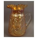 Fenton Butterfly and Fern Handled Water Pitcher –