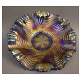 9” Fenton Ribbon Tie low 3 in 1 Edge Bowl/ Plate