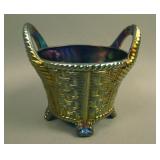N Round Handled Bushel Basket – Blue (nice color