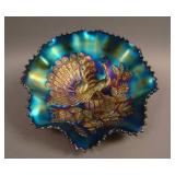 8 7/8” N Peacocks 8 Ruffled Bowl w/ Ribbed Ext. –