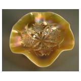 10” Dugan Four Flowers Lg. 6 Ruffled Bowl – P.