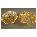 (2) Dugan Starfish Stemmed 8 Ruffled Compotes –
