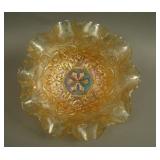 9 ½” Dugan Garden Path Variant 10 Ruffled Bowl w/