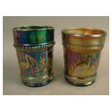 (2) Dugan Stork in the Rushes Tumblers – Amethyst