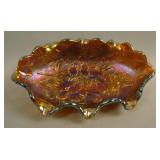 Imperial Pansy Oval Ruffled Relish Tray – Amber