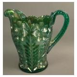 Imperial Tiger Lily Handled Water Pitcher – Green