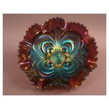 7 ½” Imperial Embossed Scroll 8 Ruffled Bowl w/
