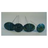 (4) Hatpins – (2) Scarab or Big Butterfly, (1)