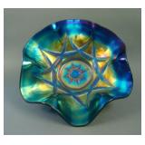 11” Dugan Ski Star Lg. 6 Ruffled Bowl w/ Compass