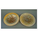 (1) 6 ½” Dugan Four Flowers Plate w/ Basketweave