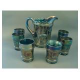 Dugan Peacock at the Fountain 7 pc. Water Set –