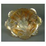 Dugan Butterfly and Tulip Lg. 2 Sided ftd. Bowl w/