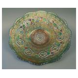 9 1/8” Fenton Captive Rose Flared Plate – Blue