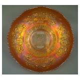 7 ½” Fenton Orange Tree w/ Trunk I.C. Bowl – Dk.