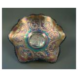 10 ¼” Fenton Feathered Serpent Lg. low 6 Ruffled