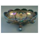 Fenton Lg. ftd. Oval Thistle Banana Boat – Blue