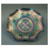 8 ¾” Fenton Dragon and Lotus low 8 Ruffled Bowl –