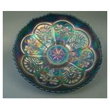 8” Fenton Peacock and Grape I.C. Shaped Bowl –