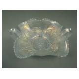 Fenton Pond Lily 4 Sided 2 Handled Bon Bon – White