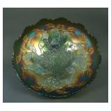 10 ¼” Fenton Stag and Holly Lg. ball ftd. I.C.