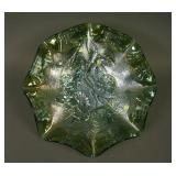 9 ¼” Imperial Pansy 8 Ruffled Bowl – Helios Green