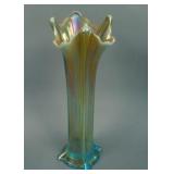 10 ¾” Tall N Four Pillar Swung Vase – Aqua Opal.