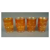 (4) N Acorn Burrs Tumblers – Dk. Mari. (pumpkin