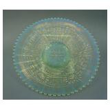 9” N Embroidered Mums Flat Plate w/ Ribbed Ext. –