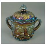 N G&C Handled Covered Cracker Jar – Lavender Base/