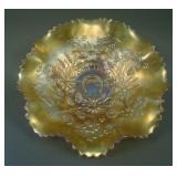 8 ¾” N Good Luck 8 Ruffled Bowl w/ Basketweave Ext