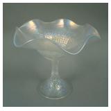 N Hearts and Flowers Stemmed 6 Ruffled Compote w/