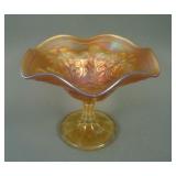 N Daisy and Plume Stemmed 6 Ruffled Compote w/