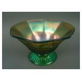 6 ¾” N Greek Key and Petals domed 8 Ruffled Bowl –