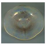 12 1/8” Fostoria Brocaded Acorns Lg. 3 ftd.