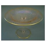 4 ¾” Tall x 6 ¼” Diam. Fostoria Brocaded Palms