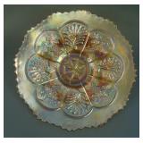 9 ¼” Fenton Peacock and Grape Flared Plate – Mari.