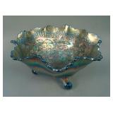 9 ½” Fenton Two Flowers Lg. ball ftd. Deep 8