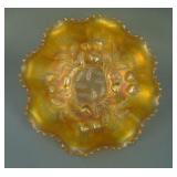 8 ¾” N Strawberry 8 Ruffled Bowl w/ Basketweave