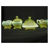 N’wood Alaska 6 pc. Table Set – Vaseline Opal.
