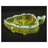 Fenton Cactus Triangular Handled Nappy – Vaseline