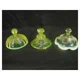 (3) odd lids; including N’wood Fluted Scrolls and