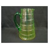 Depression Era Deco Paneled Tapered Water Pitcher
