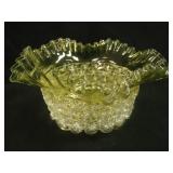 Stevens and Williams Art Glass Lg. 6 Ruffled